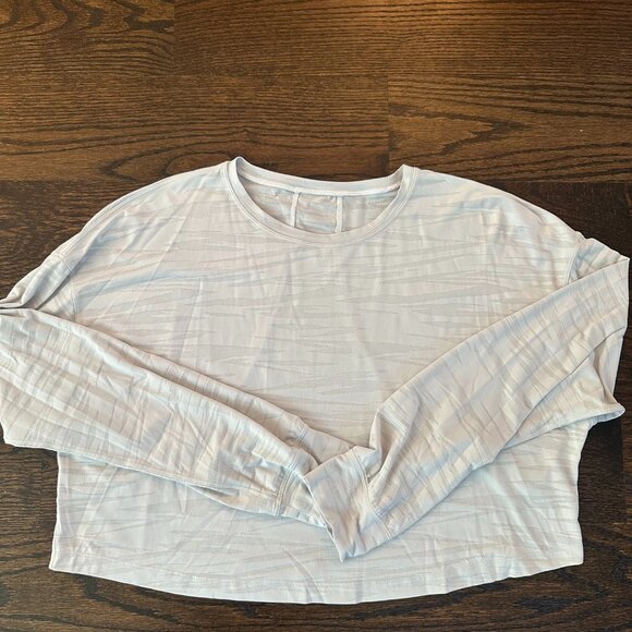Lululemon Swiftly Tech tiger wave pullover, white size 10 - Picture 1 of 3